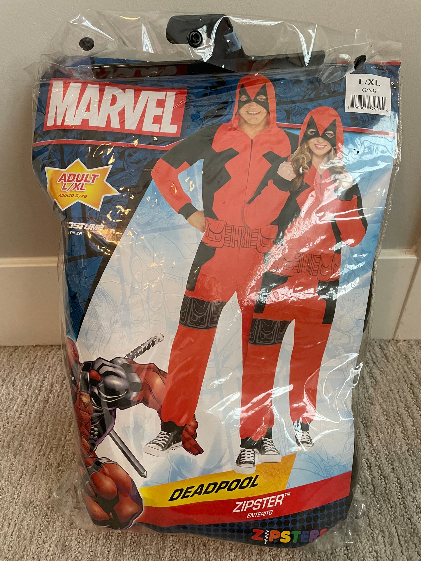 Marvel Deadpool Zipster costume for adults