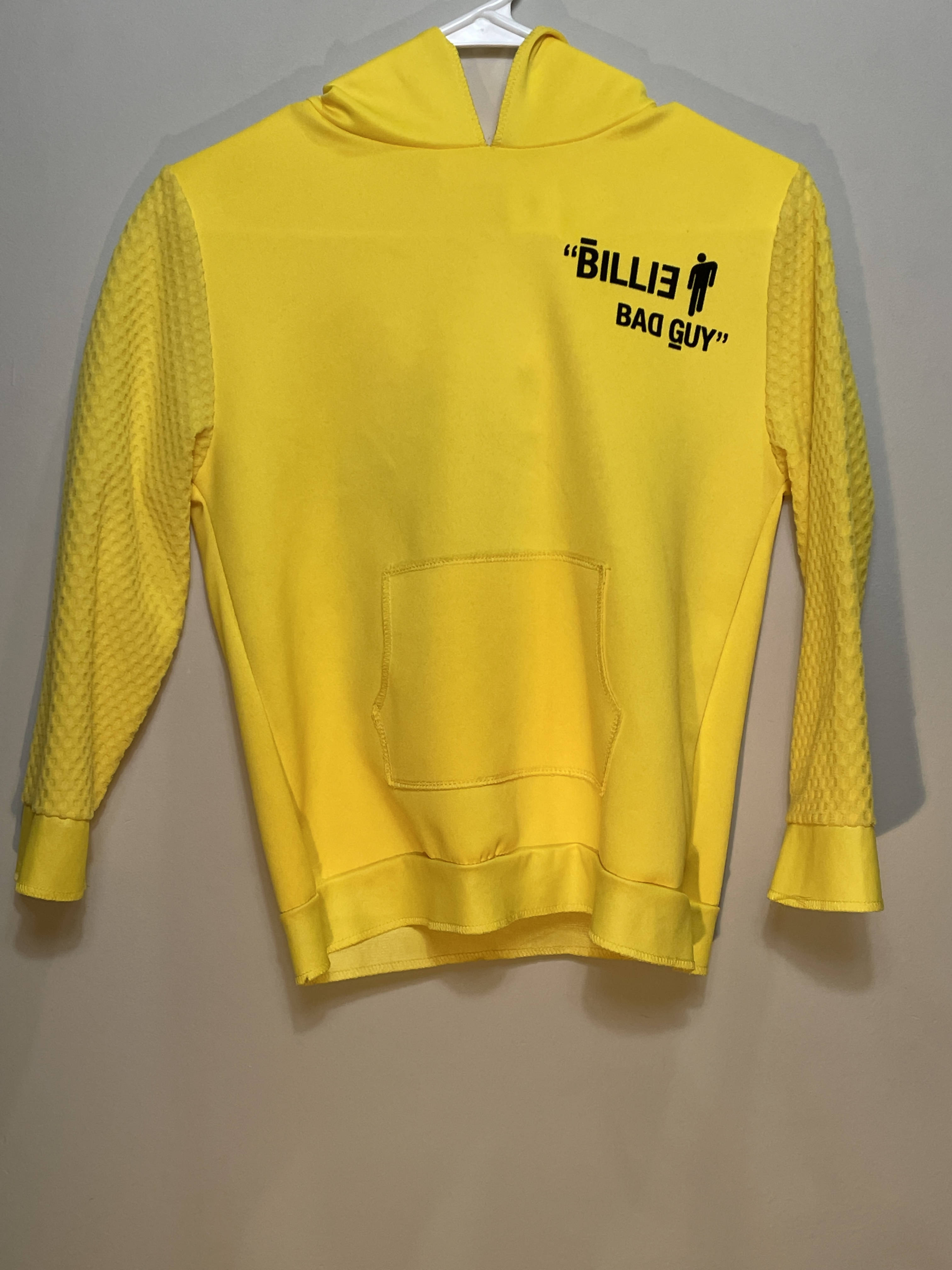 Billie eilish yellow hot sale hoodie bad guy