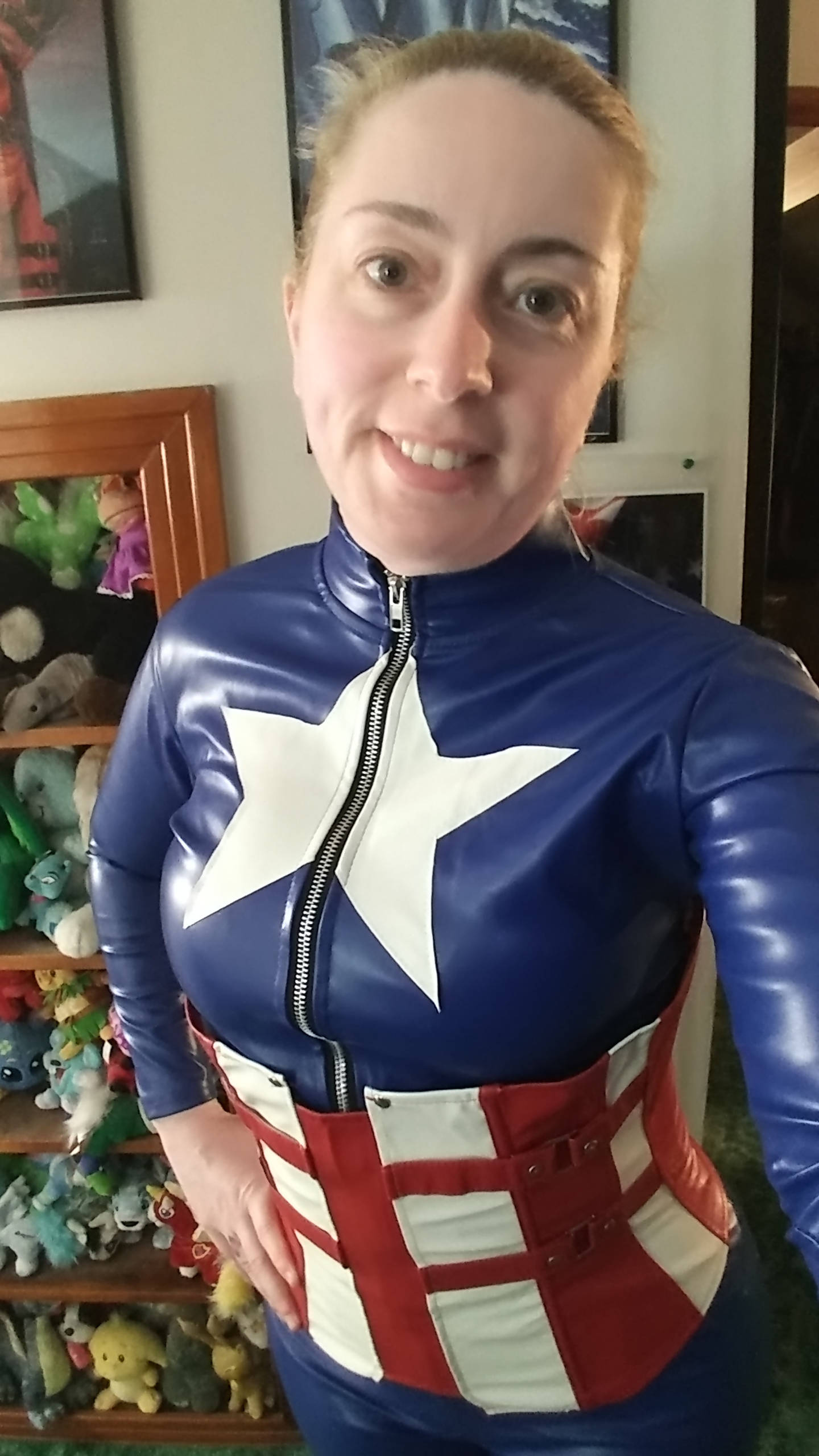 Female Captain America inspired costume
