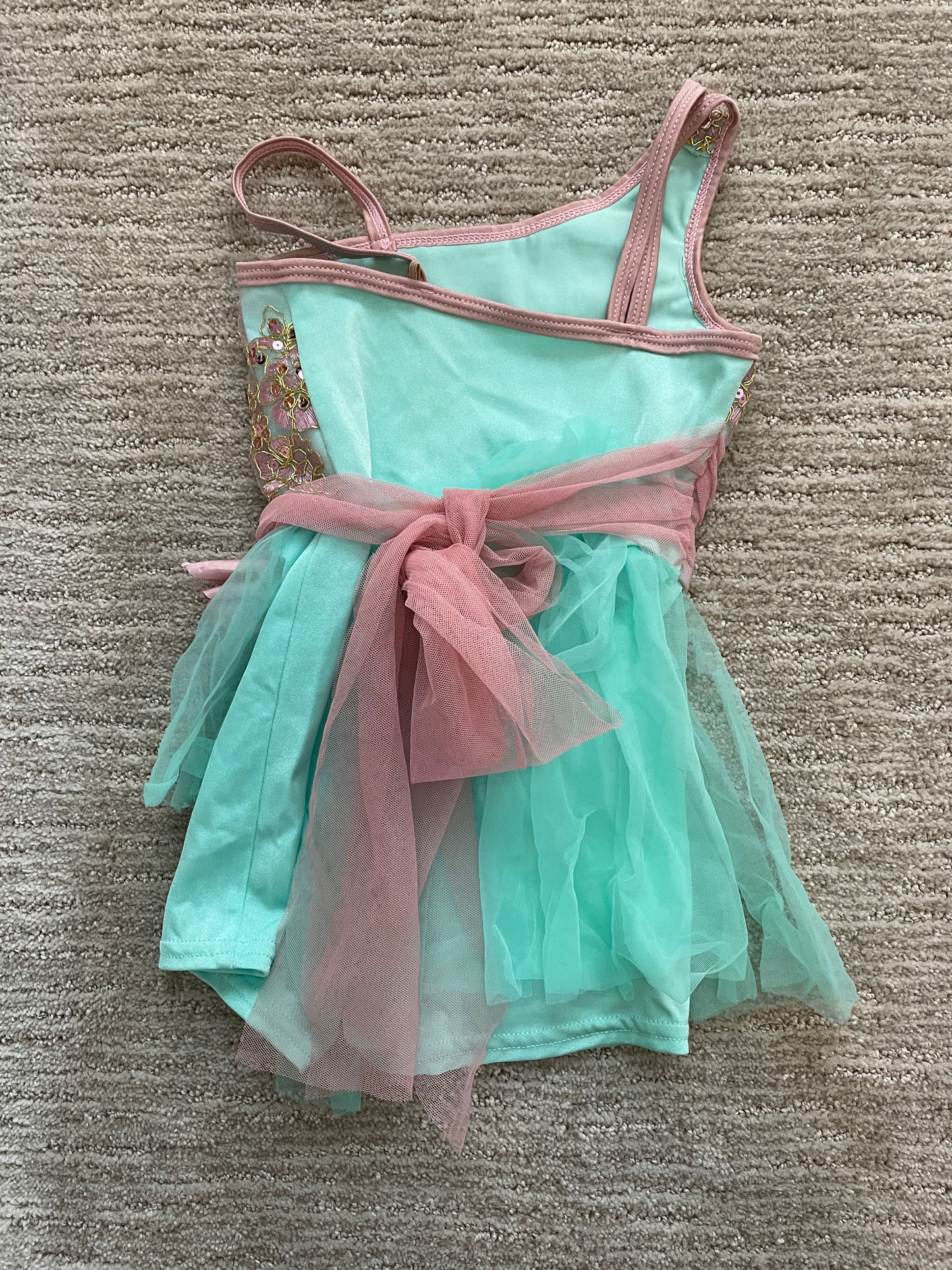 Aqua rose lyrical dance biketard dress