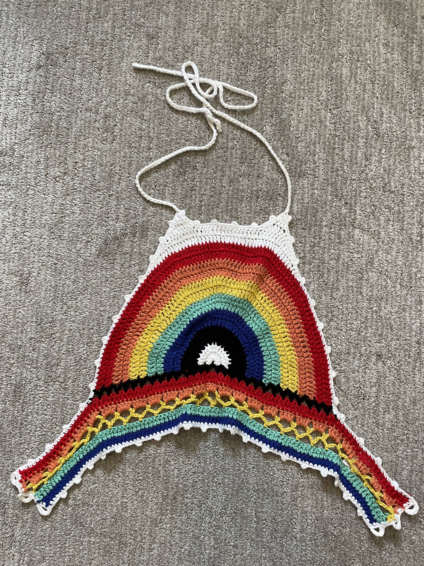 Rainbow Crochet Crop Top